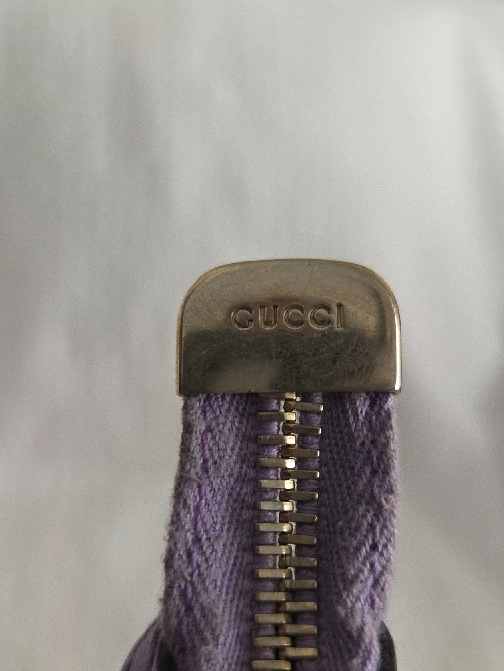 Gucci Brown GG Canvas Tote with Purple Leather Accents - Picture 8 of 11
